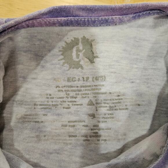 Goosebumps Girl's XS (4/5) Purple Tie-Dye Crop Top - Picture 2 of 3